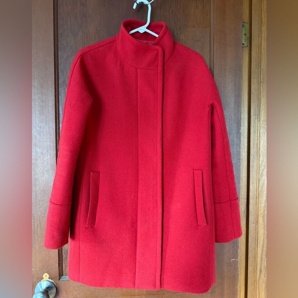 J. Crew Factory Vibrant Red City Coat